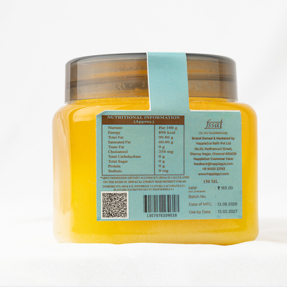 HappieGut Postbiotic Ghee — Traditional Richness, Gut-Inspired Wellness
