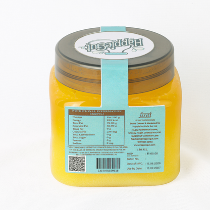 HappieGut Postbiotic Ghee — Traditional Richness, Gut-Inspired Wellness