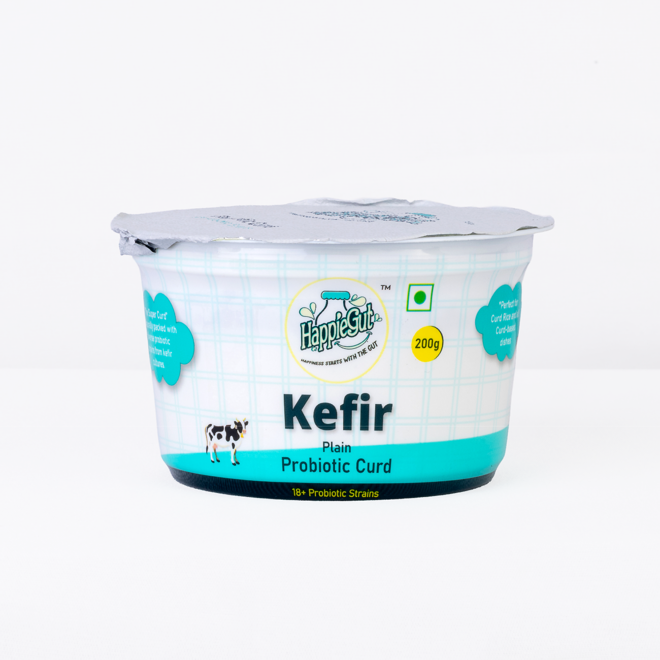 Happiegut kefir plain probiotic curd 18+ probiotic strains its helps with immunity power