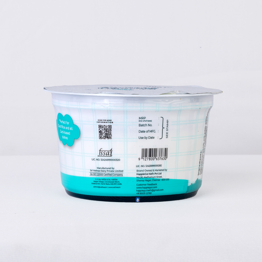 Kefir curd plain and smoothy health food also used mixed fruits salad